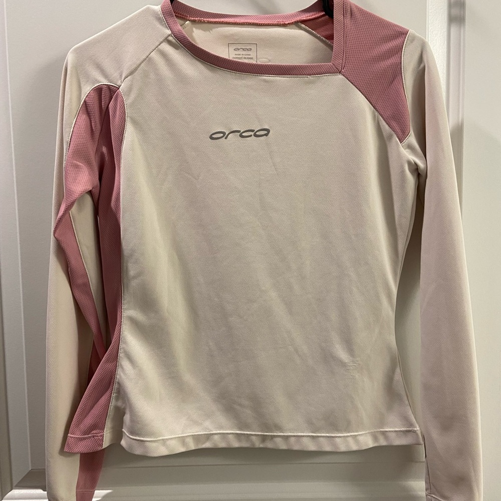 Orca Pink and Cream Long Sleeve Top